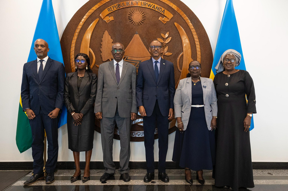 President Kagame receives the Chief Justice of the Supreme Court of Gambia