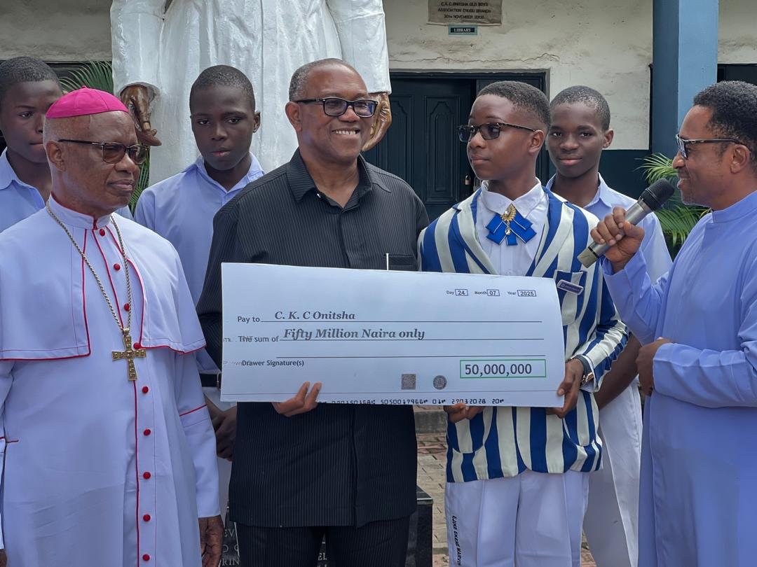 Peter Obi Gives Back to CKC Onitsha with N50 Million Donation